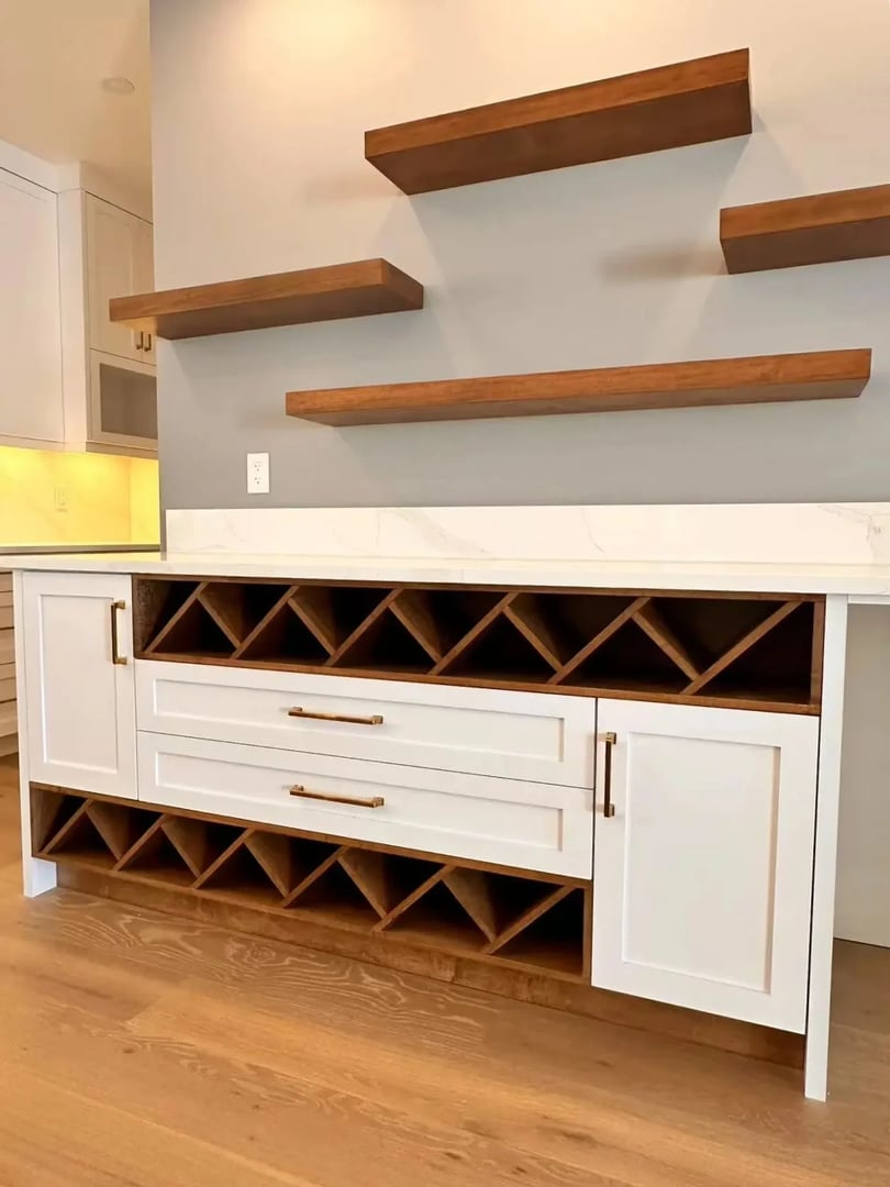 Fireplace surround cabinetry
